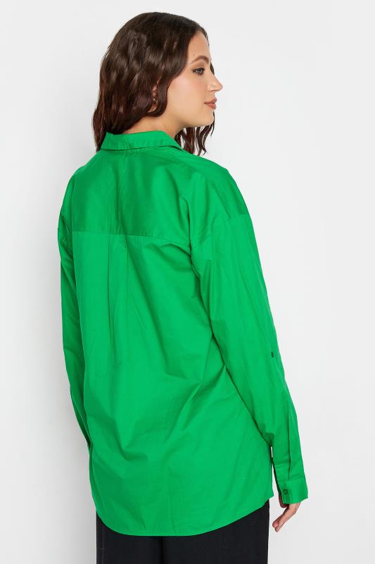 LTS Tall Women's Apple Green Oversized Cotton Shirt | Long Tall Sally