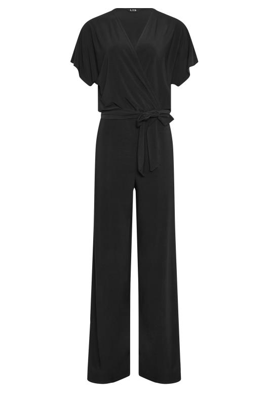 LTS Tall Black V-Neck Wrap Jumpsuit | Long Tall Sally  5