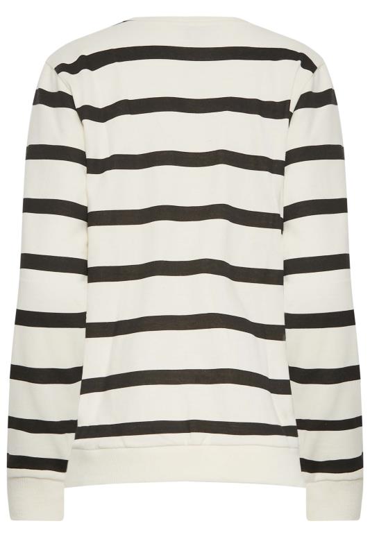 LTS Tall Ivory White Stripe Sweatshirt | Long Tall Sally 7