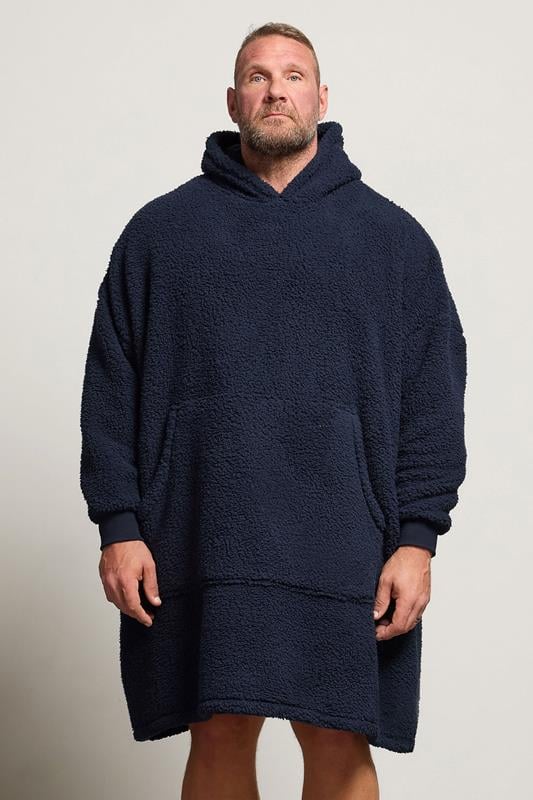 BadRhino Big & Tall Navy Blue Blanket Hoodie | BadRhino 1