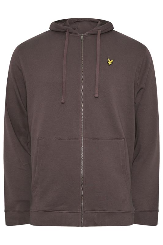 LYLE & SCOTT Big & Tall Brown Zip Through Hoodie | BadRhino 1