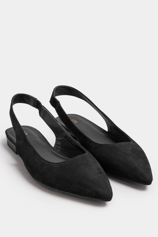 LTS Black Slingback Point Pumps In Standard Fit | Long Tall Sally 2