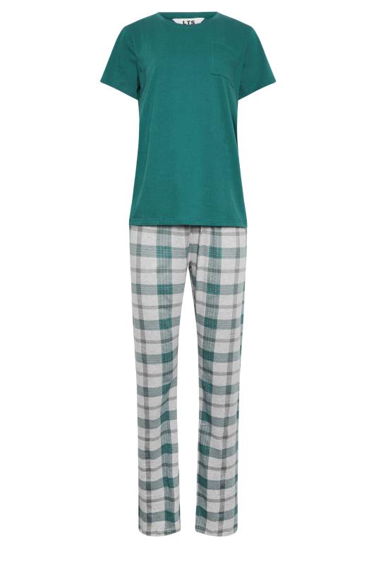 LTS Tall Womens Green Check Wide Leg Pyjama Set | Long Tall Sally 6