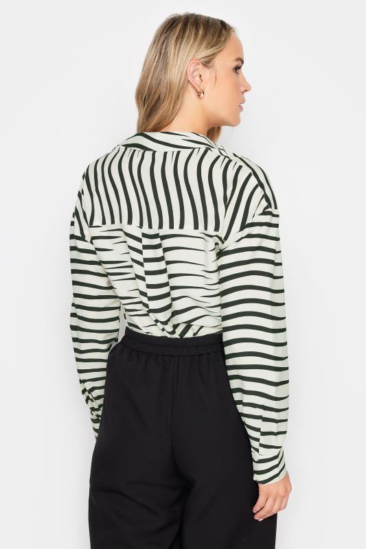 LTS Tall White & Black Zebra Print Classic Collar Shirt | Long Tall Sally  3
