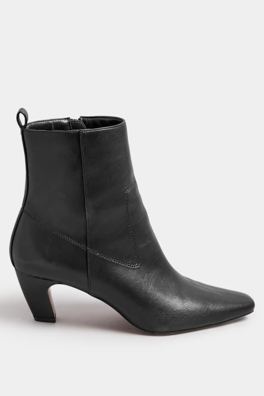 LTS Black Heeled Ankle Boot In Standard Fit | Long Tall Sally 4