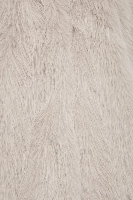 LTS Tall Light Grey Faux Fur Coat | Long Tall Sally  6