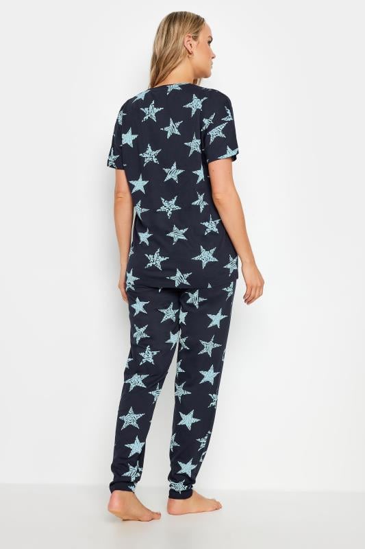 LTS Tall Navy Blue Star Print Pyjama Set | Long Tall Sally 3
