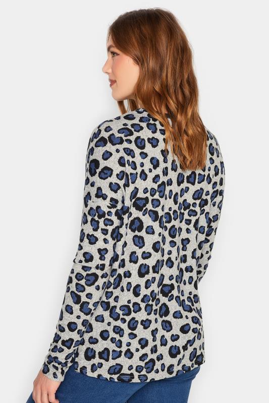 LTS Tall Grey Leopard Print T-Shirt | Long Tall Sally 3
