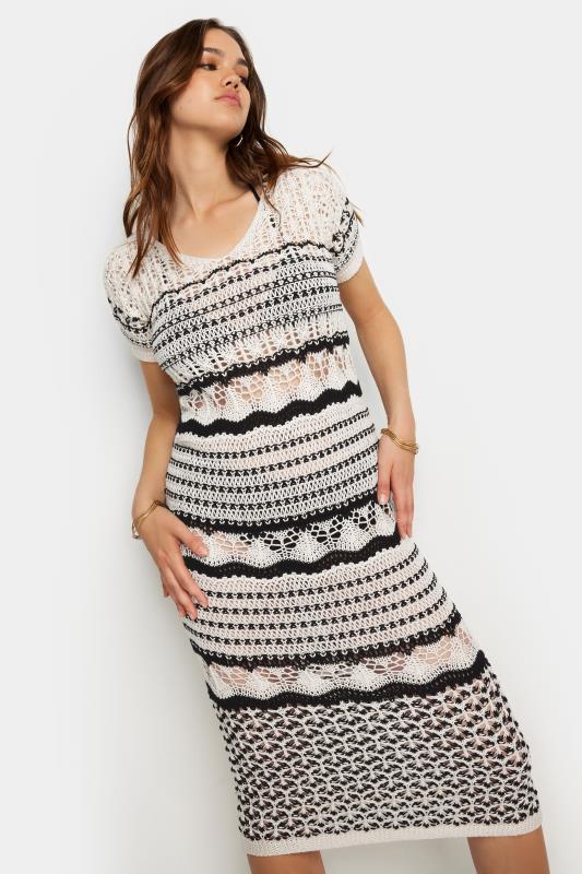 LTS Tall Women's White Crochet Midi Beach Dress | Long Tall Sally 2