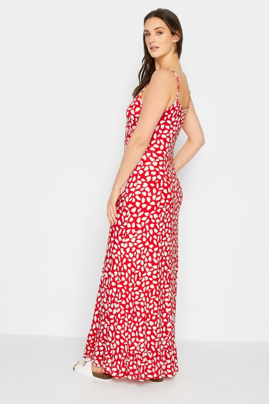LTS Tall Women's Red Animal Markings Strappy Tie Front Dress | Long Tall Sally 3