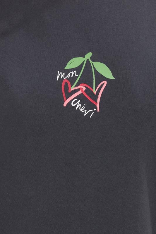 LTS Tall Women's Navy Blue 'Mon Cheri' Slogan Pyjama Set | Long Tall Sally 4