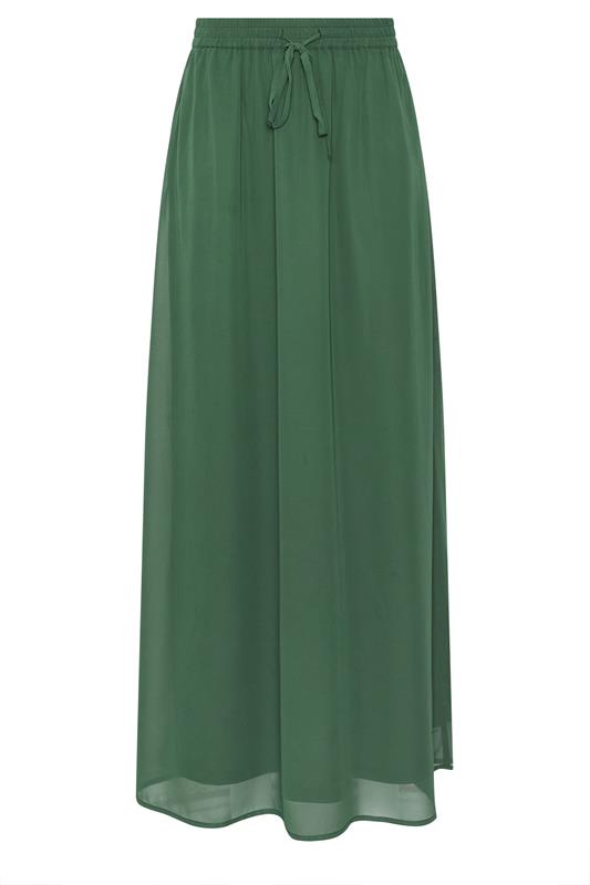 LTS Tall Women's Forest Green Tie Waist Maxi Skirt | Long Tall Sally 5