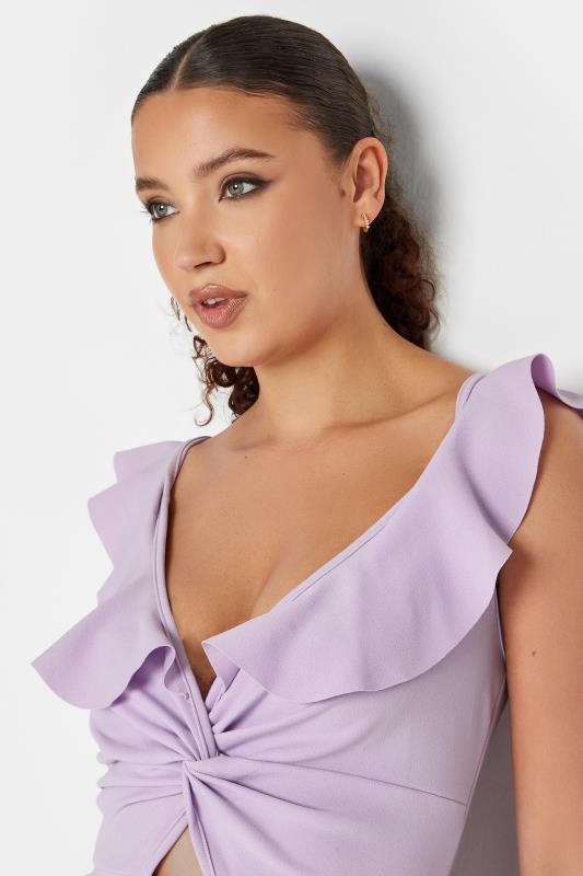 LTS Tall Women's Lilac Purple Cut Out Frill Midaxi Dress | Long Tall Sally 4