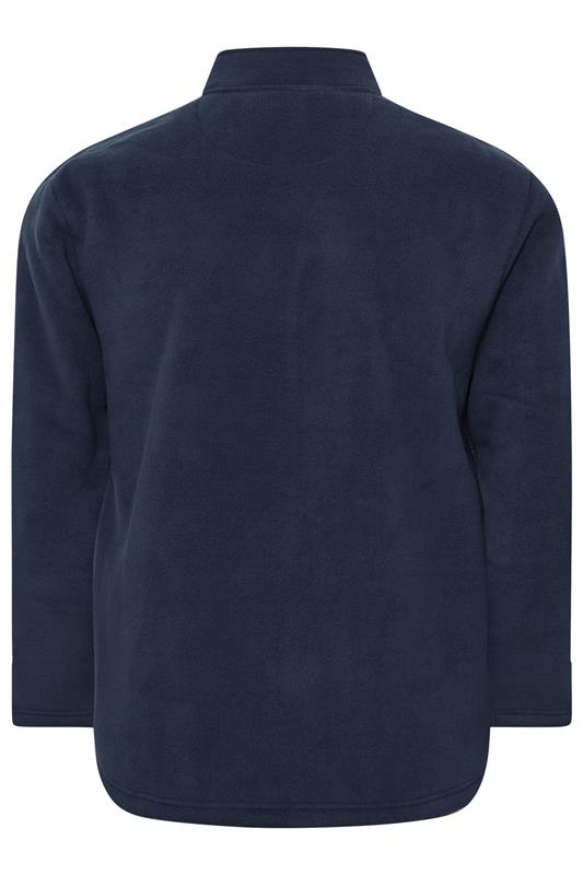 BadRhino Big & Tall Navy Blue Borg Fleece Jacket | BadRhino 2