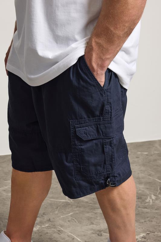 BadRhino Big & Tall Navy Blue Lightweight Waist Cargo Shorts | BadRhino 4