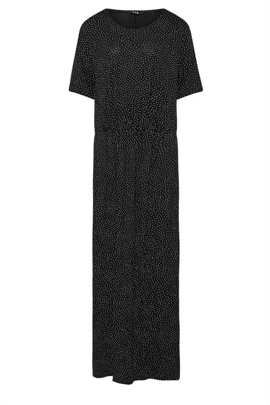 LTS Tall Women's Black Spot Print Pocket Midaxi Dress | Long Tall Sally 7