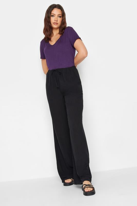 LTS Tall Women's Dark Purple V-Neck T-Shirt | Long Tall Sally 2