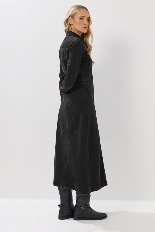 LTS Tall Blue Denim Long Sleeve Midi Dress | Long Tall Sally 3