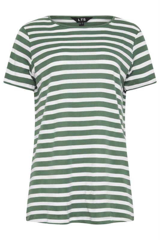LTS Tall Womens 3 PACK Cream & Khaki Green Stripe Short Sleeve T-Shirts | Long Tall Sally 9