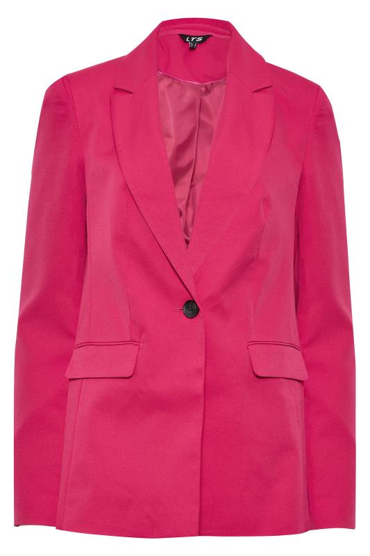 LTS Tall Women's Dark Pink Scuba Crepe Blazer | Long Tall Sally