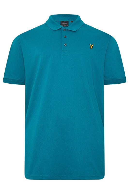 LYLE & SCOTT Big & Tall Lagoon Blue Core Polo Shirt | BadRhino 2