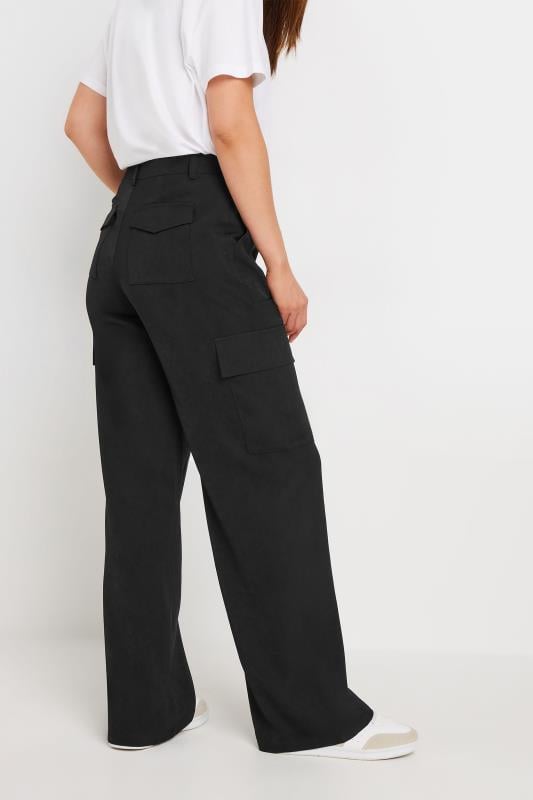 LTS Tall Black Tailored Cargo Pocket Trousers | Long Tall Sally 3