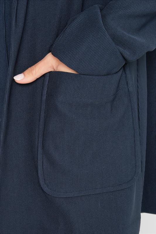 LTS Tall Women's Navy Blue Ribbed Blazer Jacket | Long Tall Sally  4
