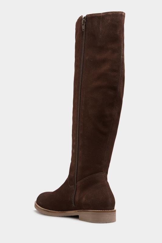 LTS Brown Suede Knee High Boots In Standard Fit | Long Tall Sally  3