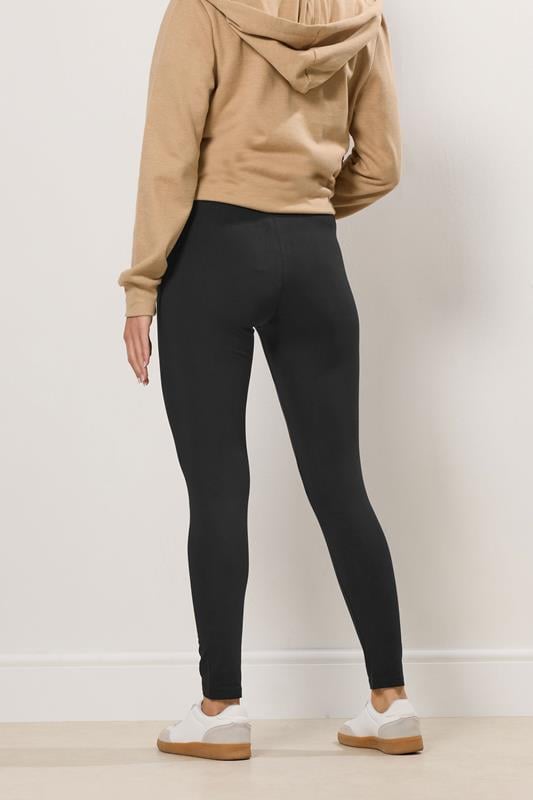 LTS Tall Black Fold Over Leggings | Long Tall Sally 3