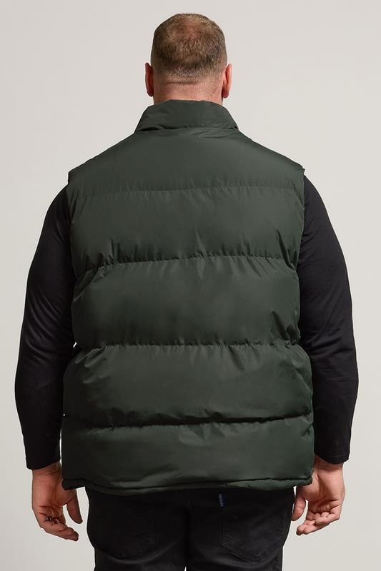 BadRhino Big & Tall Dark Green Zip Through Gilet | BadRhino 3