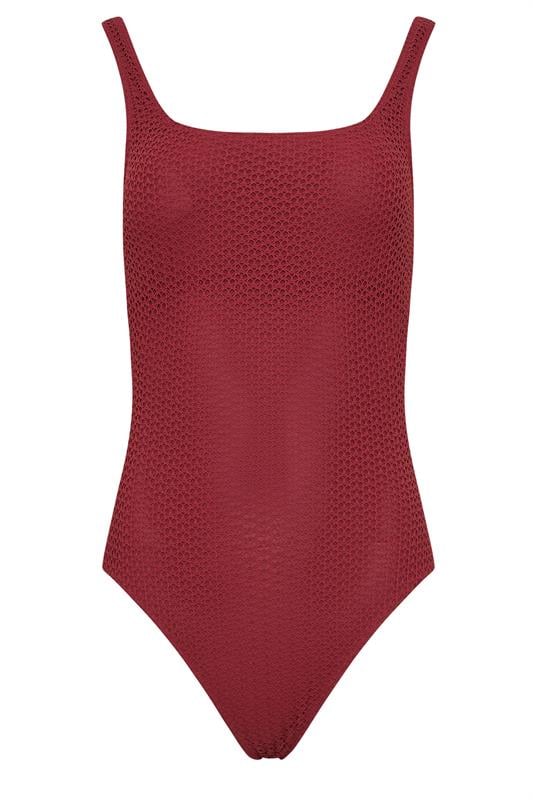 LTS Tall Womens Rust Orange Crochet Swimsuit | Long Tall Sally 2