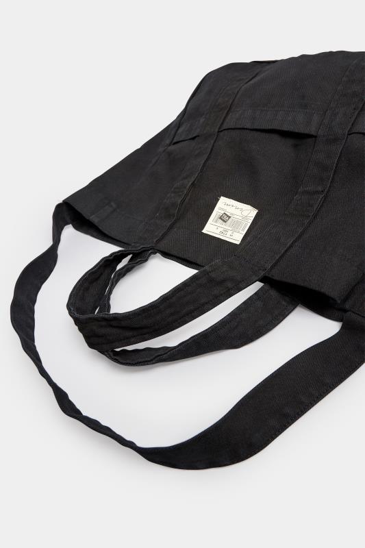 Black Denim Shopper Bag | Yours Clothing 5