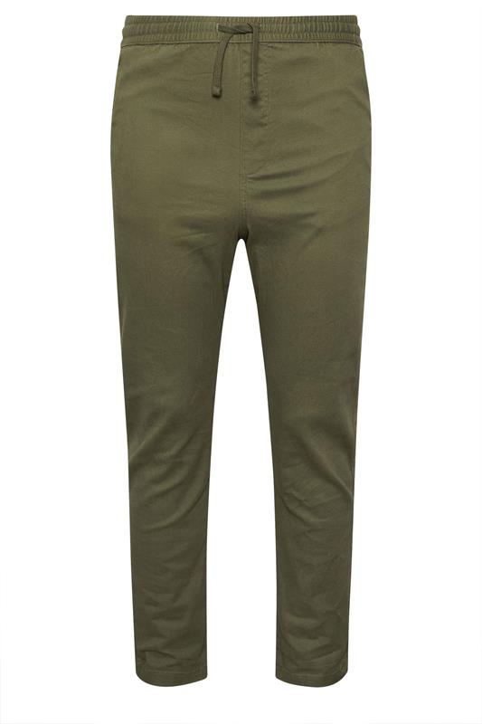 BadRhino Big & Tall Olive Green Elasticated Waist Chinos | BadRhino 6