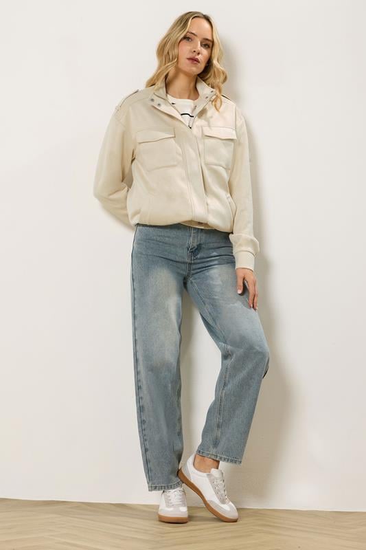 LTS Tall Women's Cream Faux Suede Jacket | Long Tall Sally 2