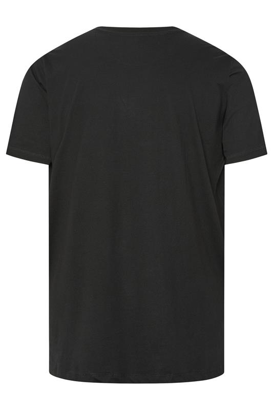 FIRETRAP Big & Tall Black Hawke Print T-Shirt | BadRhino 2