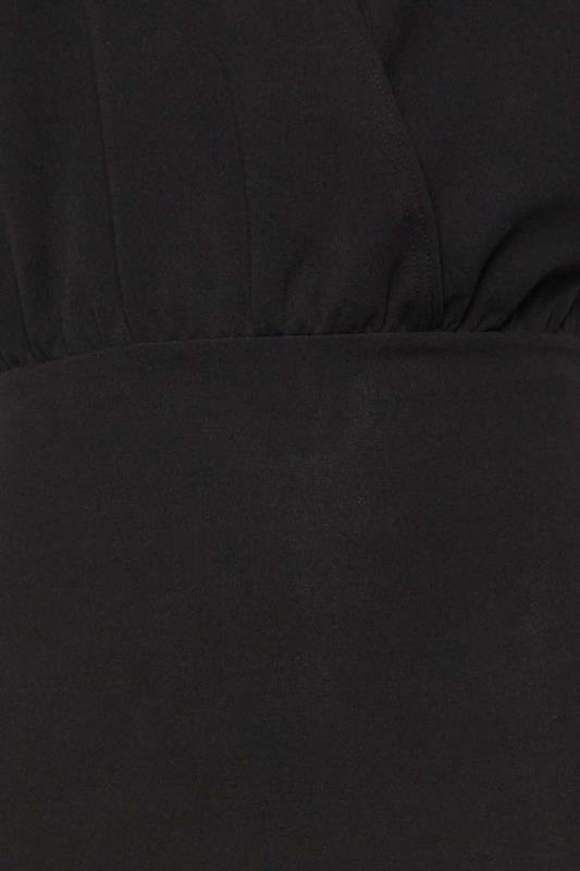 LTS Tall Black Scuba Wrap Midi Dress | Long Tall Sally 5