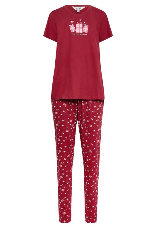 LTS Tall Red Christmas Present Print Pyjama Set | Long Tall Sally  5