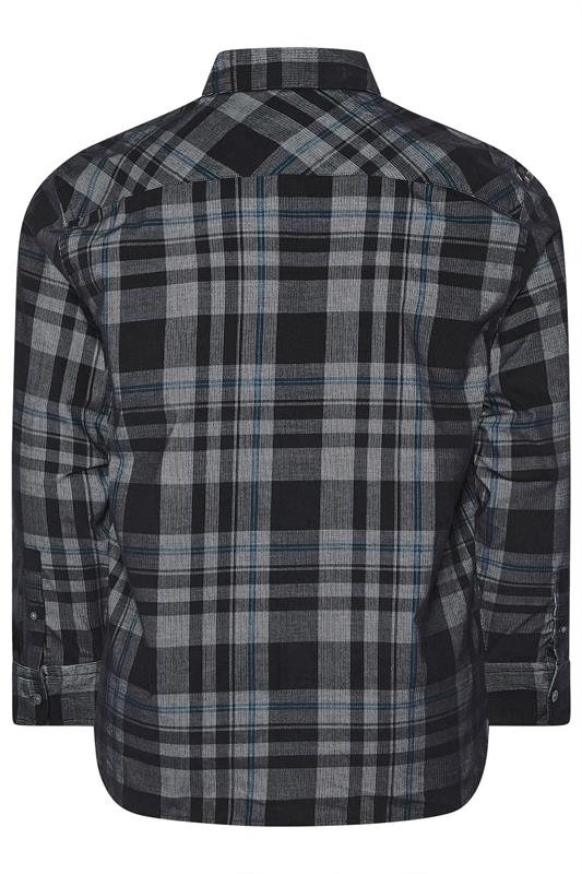 LYLE & SCOTT Big & Tall Black & White Check Shirt | BadRhino 5