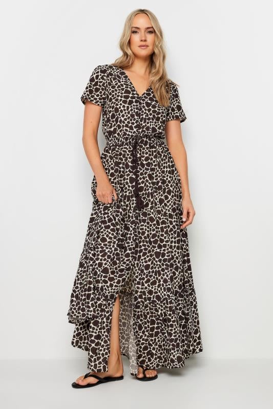 LTS Tall Women's Natural Brown Animal Maxi Dress | Long Tall Sally 1