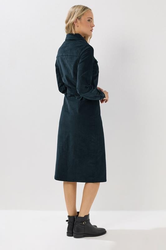 LTS Tall Dark Blue Cord Shirt Dress | Long Tall Sally 3