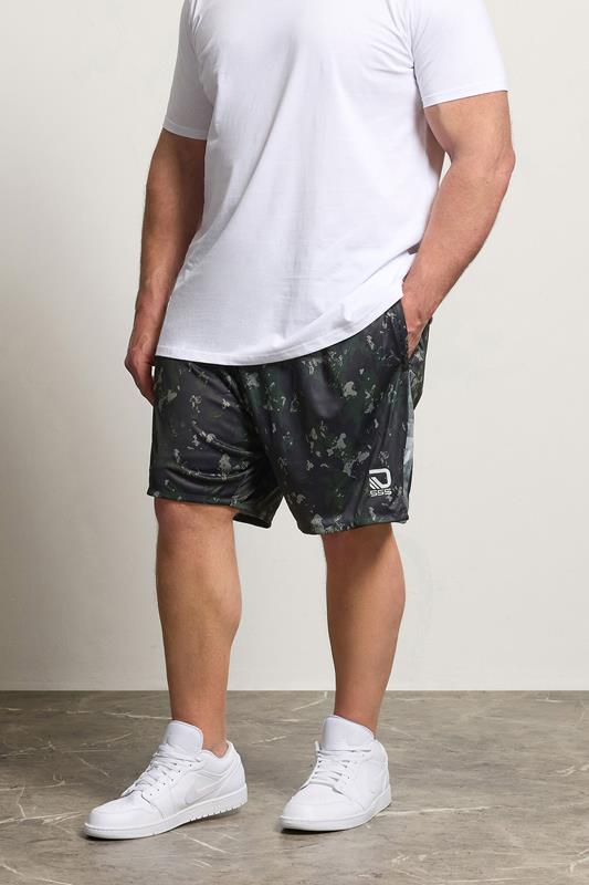  D555 Big & Tall Black Camo Shorts