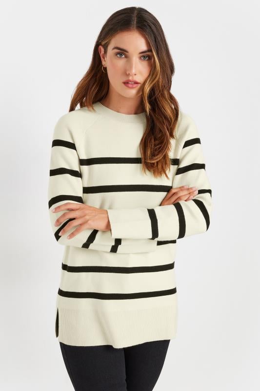 Tall  LTS PREMIUM Tall Cream Stripe Jumper