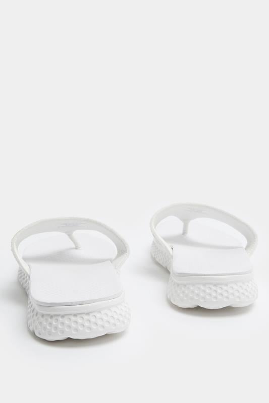 White Diamante T-Bar Sandals In Wide E Fit | Yours Clothing 4