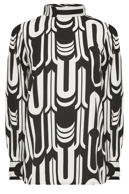 LTS Tall Women's Black & White Abstract Print Blouse | Long Tall Sally 6