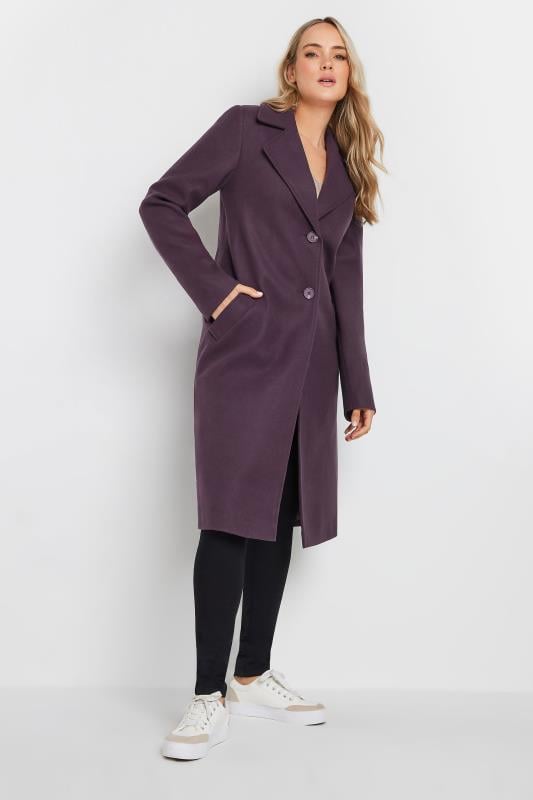 Tall  LTS Tall Dark Purple Single Breasted Formal Coat