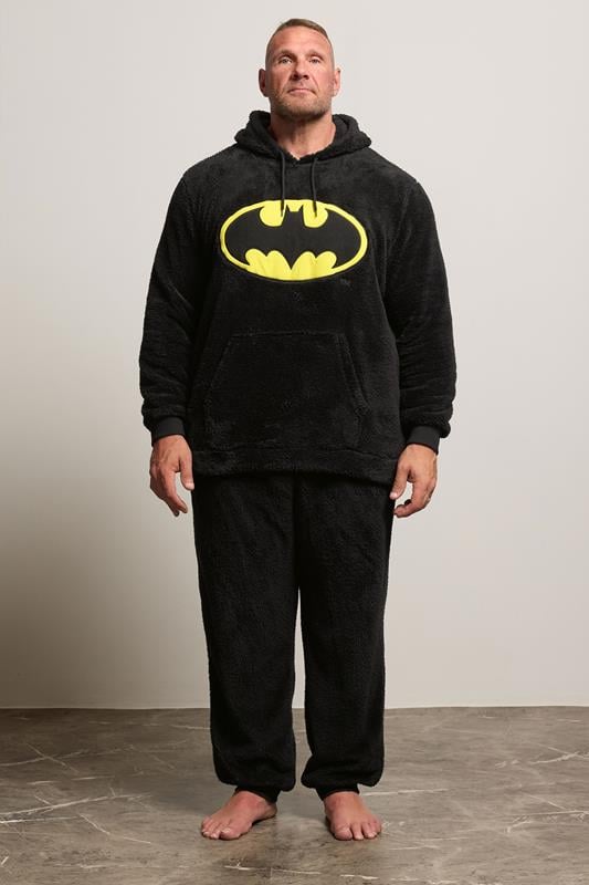 BadRhino Big & Tall Black Batman Fleece Lounge Set | BadRhino 1