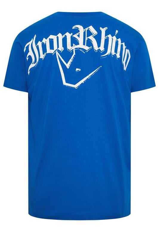 IronRhino Big & Tall Cobalt Blue Old English Logo T-Shirt | BadRhino 8