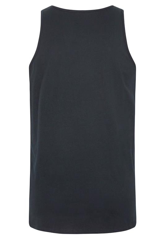 BadRhino Big & Tall Navy Blue Extra Long Plain Vest Top | BadRhino 6