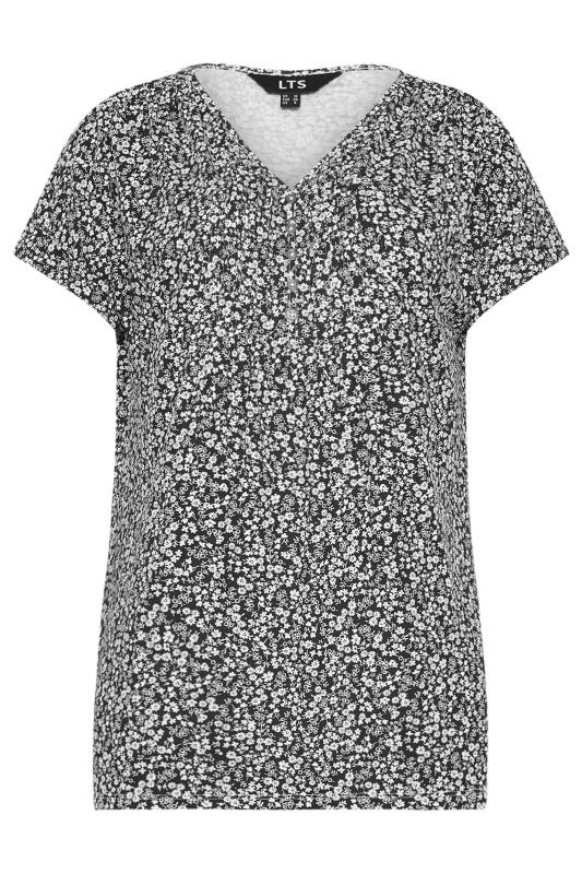 LTS 2 PACK Tall Women's Black & White Cotton Henley T-Shirts | Long Tall Sally 8