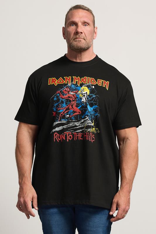 BadRhino Big & Tall Black Extra Long Iron Maiden Graphic T-Shirt